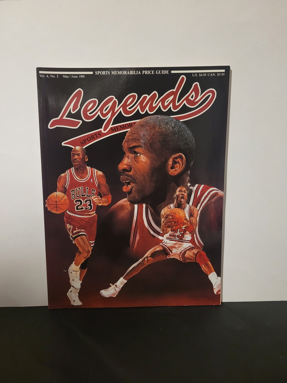 Michael Jordan Legends Sports Memorabilia Magazine Has Jordan Cards Plus Stars